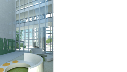 Hof, Blick ins Foyer