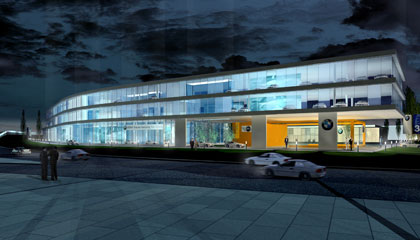 BMW Niederlassung Nacht